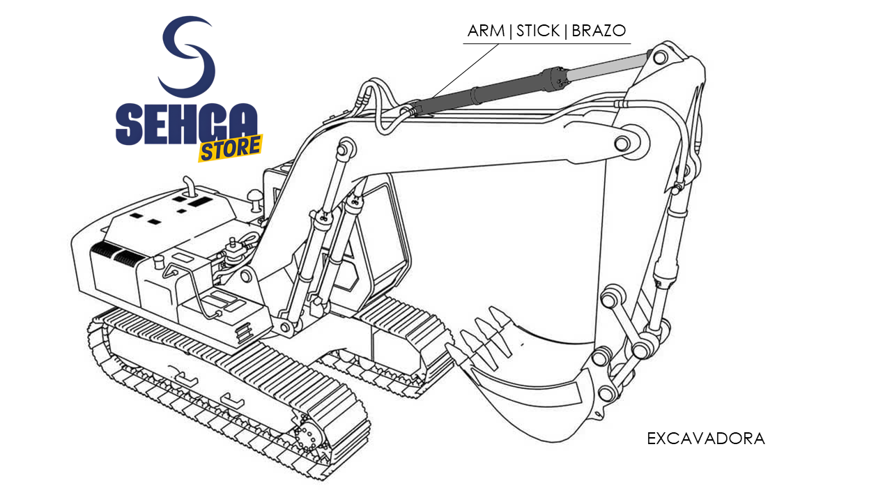 SEAL KIT - CILINDRO - ARM|STICK|BRAZO - VOLVO - EC210B
