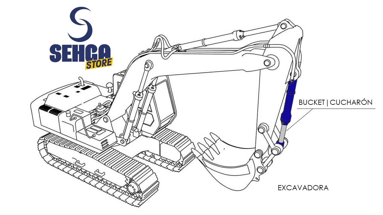 SEAL KIT - CILINDRO - BUCKET|CUCHARÓN - KOMATSU - PC300-5|PC310-5|PC320|PC350-5
