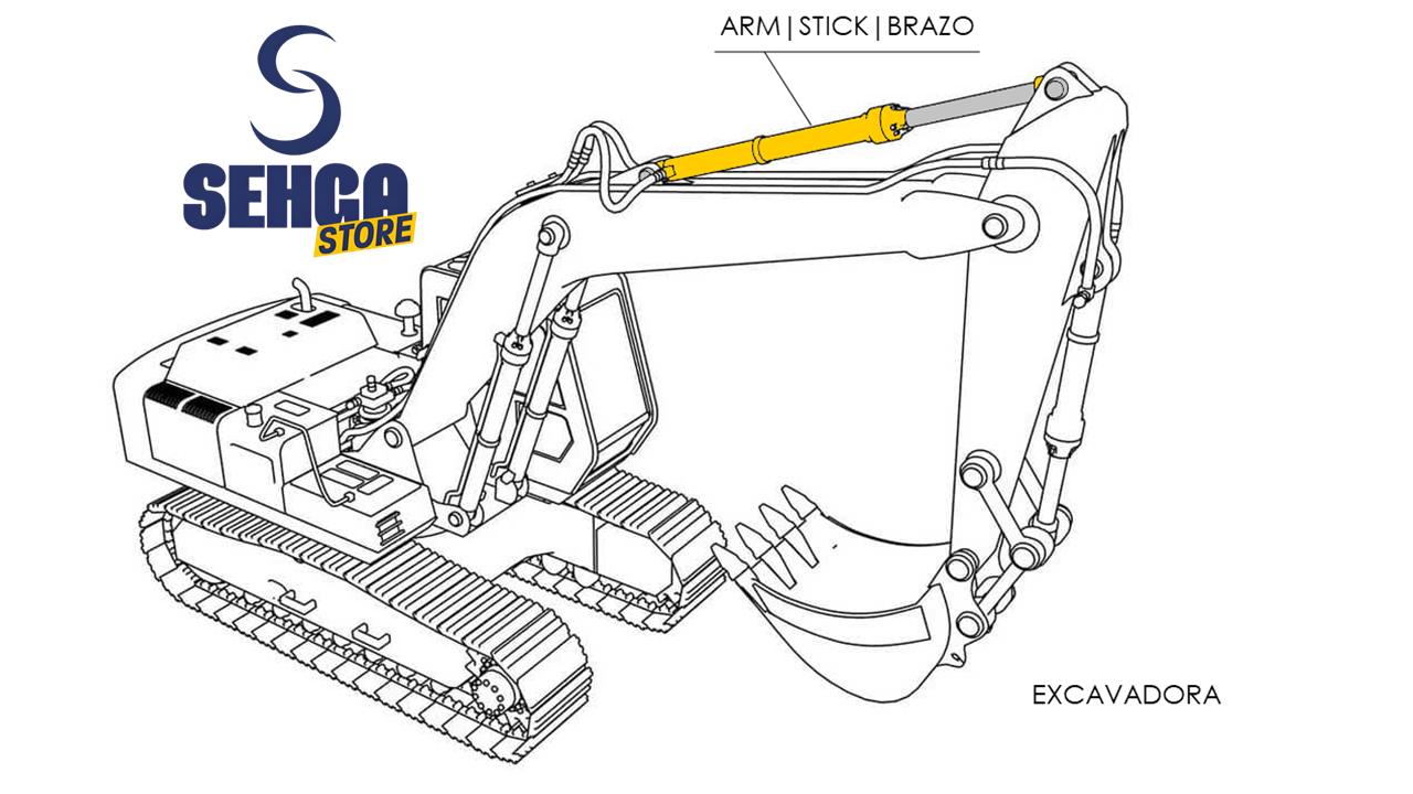 SEAL KIT - CILINDRO - ARM|STICK|BRAZO - CATERPILLAR - 323D2L